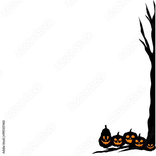 Halloween Corner Border