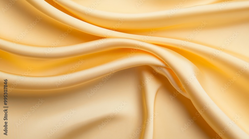 Fototapeta premium Yellow Silk Fabric Textures and Patterns