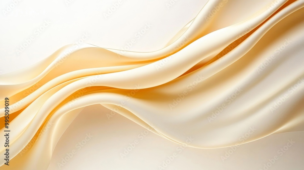 Elegant Silk Fabric in Soft Cream Background Elegant Silk Fabric in Soft Cream Background