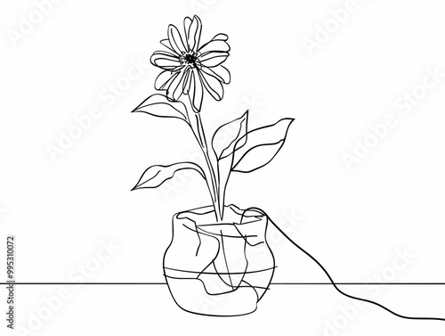 The Resilience of Imperfection: A Flawed Vessel Blossoming with Beauty