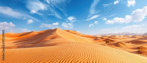 Serene Sand Dunes Under Bright Blue Sky