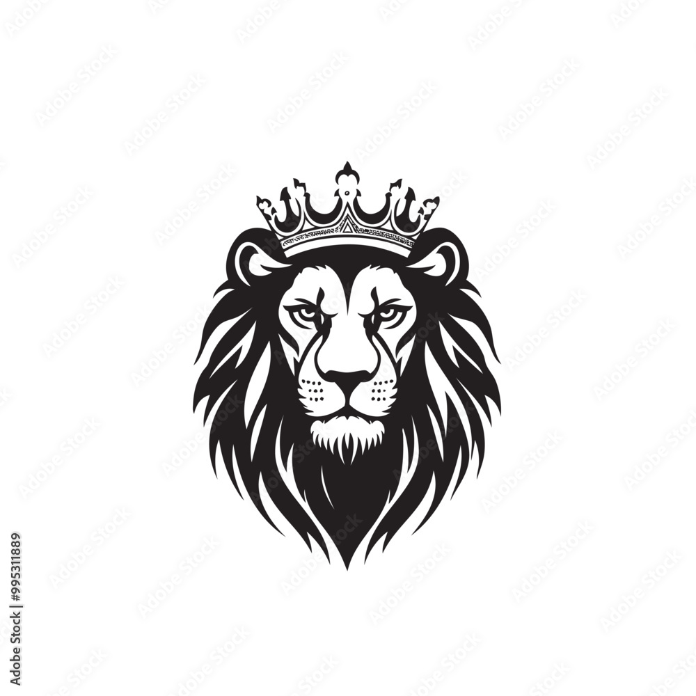 Lion With Crown Logo Design Lion With Crown Logo Design