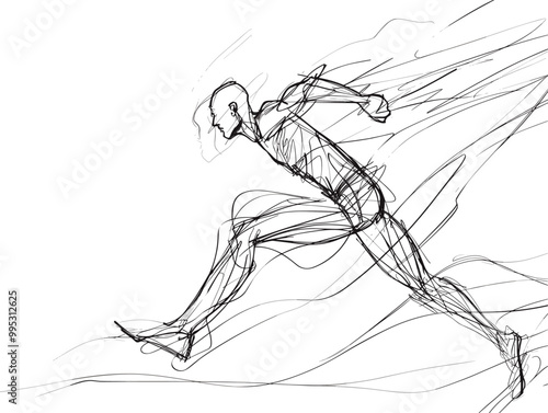 Vector Silhouette of a Runner: Embodying Vitality and Health in Motion