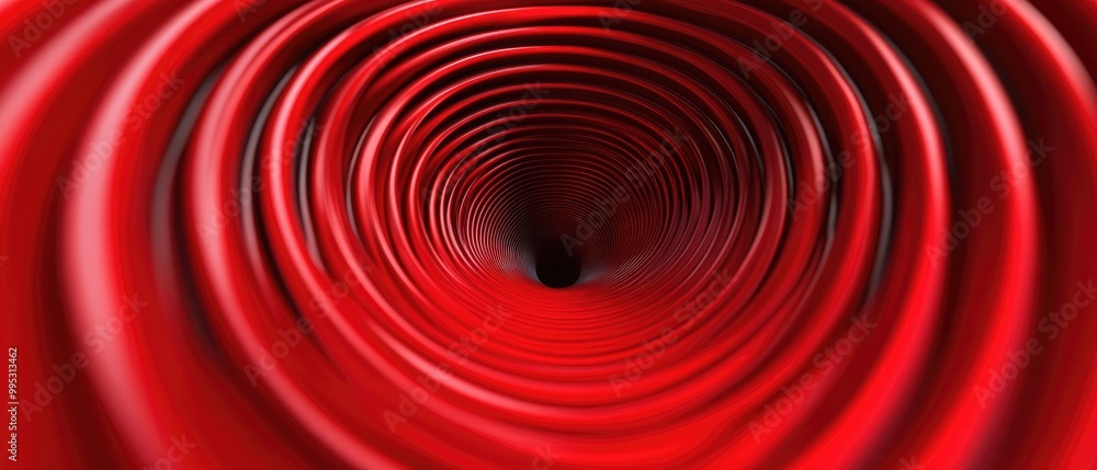 Abstract red circles creating a fractal or optical illusion 3D rendering Abstract red circles creating a fractal or optical illusion 3D rendering