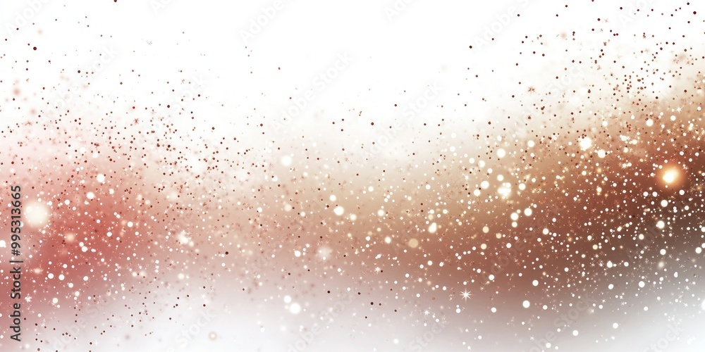 Fototapeta premium Abstract particle effect for an elegant greeting card Features a sparkling texture with snow and stars against a white backdrop