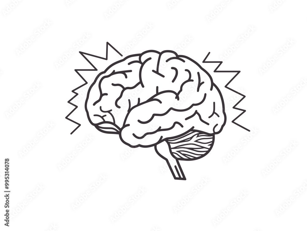 Enlightened Intellect: A Single-Line Depiction of Focus and Mental Clarity Enlightened Intellect: A Single-Line Depiction of Focus and Mental Clarity