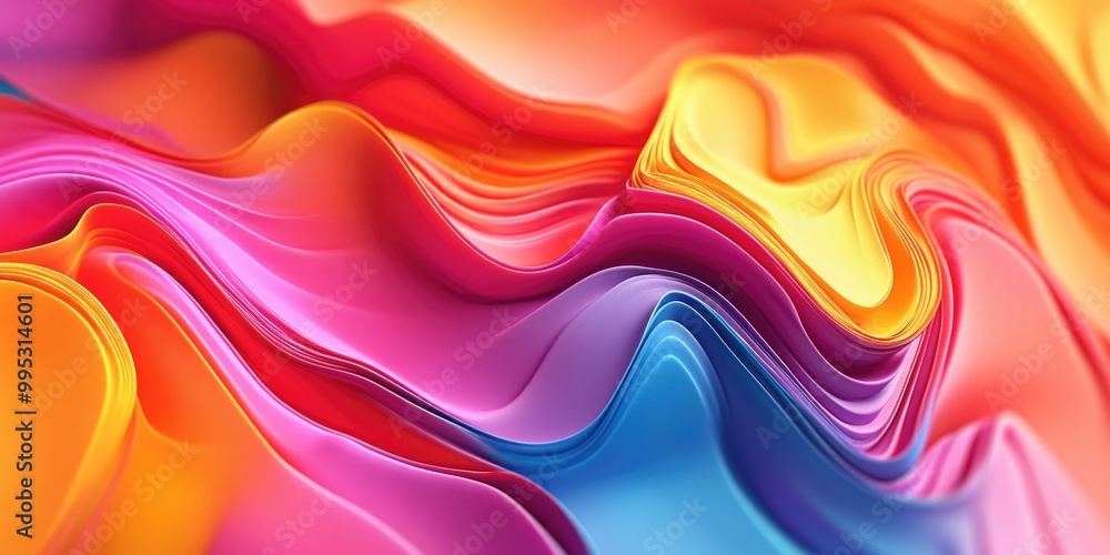 Abstract 3D background featuring vibrant multicolored textures created through rendering techniques Abstract 3D background featuring vibrant multicolored textures created through rendering techniques