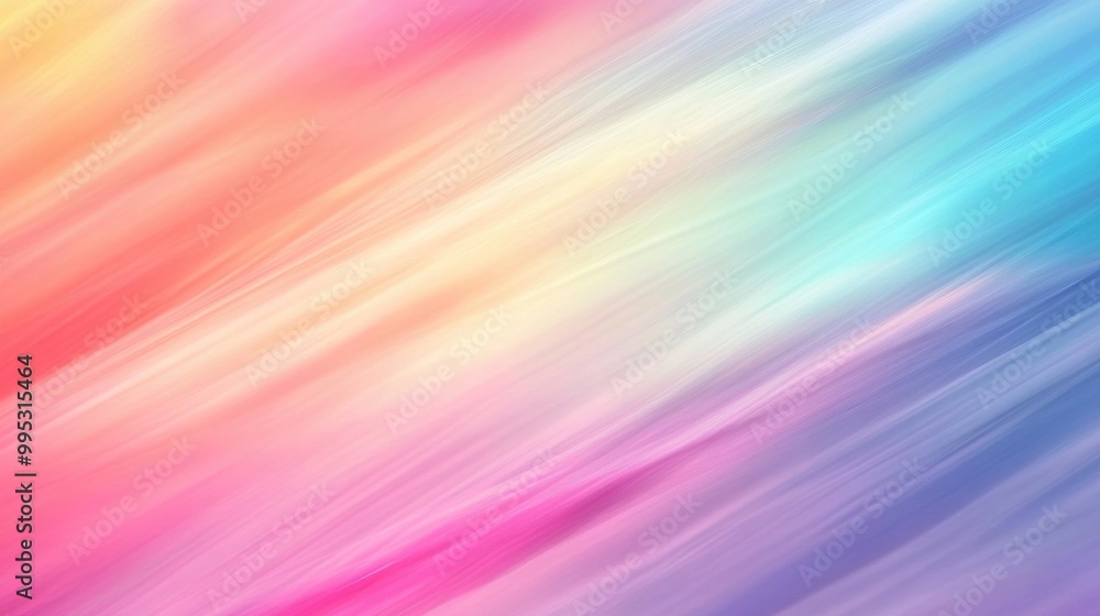 Fototapeta premium Fantasy pastel blur with an abstract background featuring a gradient ombre style of vibrant colors