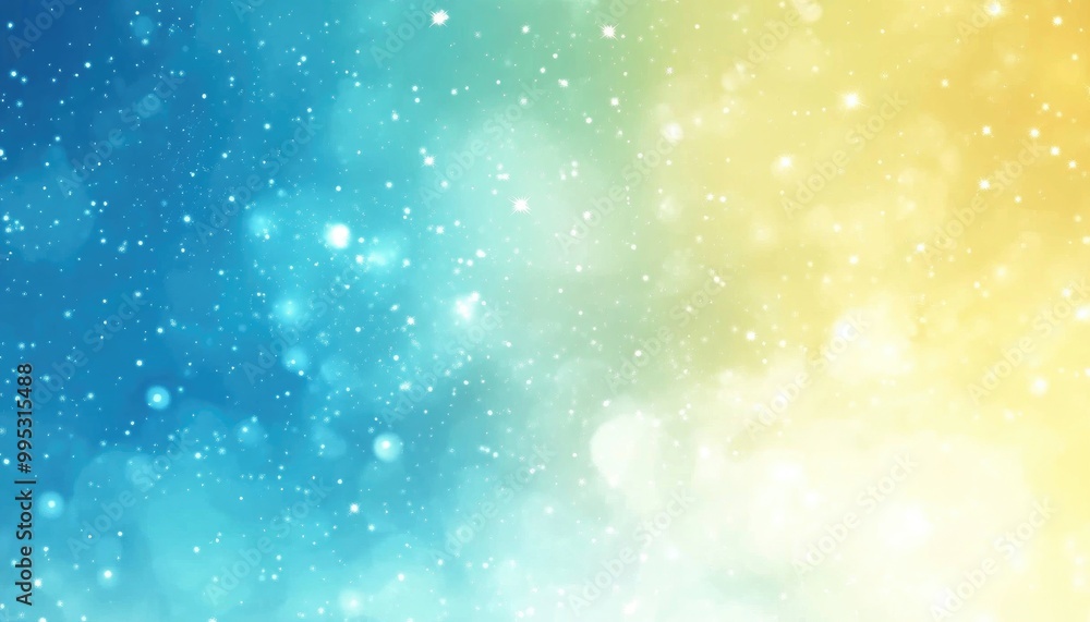 Light blue and yellow 2D cartoon background featuring galaxy stars Blurred abstract backdrop with gradient ideal for advertisements posters and banners Light blue and yellow 2D cartoon background featuring galaxy stars Blurred abstract backdrop with gradient ideal for advertisements posters and banners
