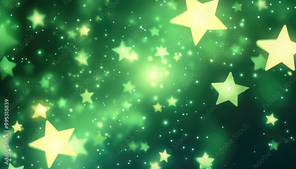 Light green 2D cartoon template featuring shining stars An abstract illustration ideal for astronomy themed websites Light green 2D cartoon template featuring shining stars An abstract illustration ideal for astronomy themed websites