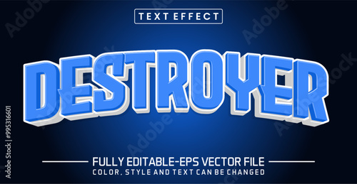 Destroyer font Text effect editable