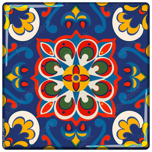 Colorful Mexican Tile Design