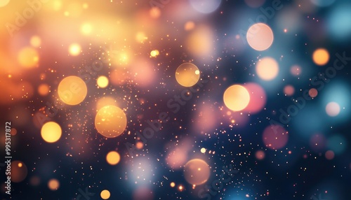 Abstract background with soft light bokeh and blurred elements