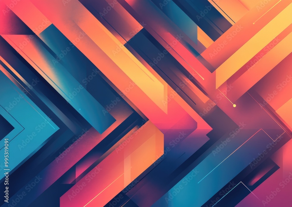 Glossy modern geometric backdrop with an abstract arrangement of arrows in a 2D cartoon style Glossy modern geometric backdrop with an abstract arrangement of arrows in a 2D cartoon style