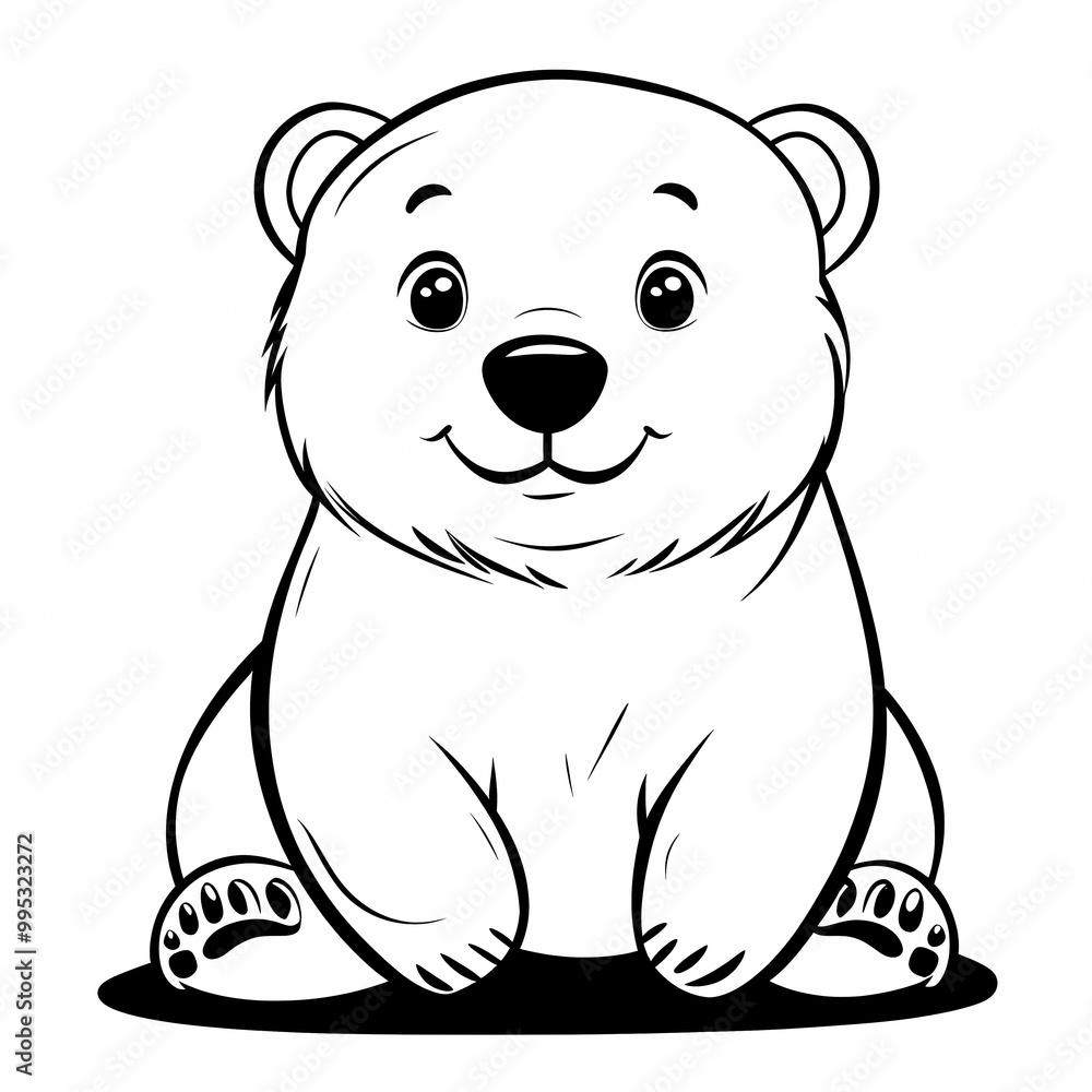 Naklejka premium Adorable Animal Coloring Pages for Download – Perfect for Kids & DIY Projects, generated ai