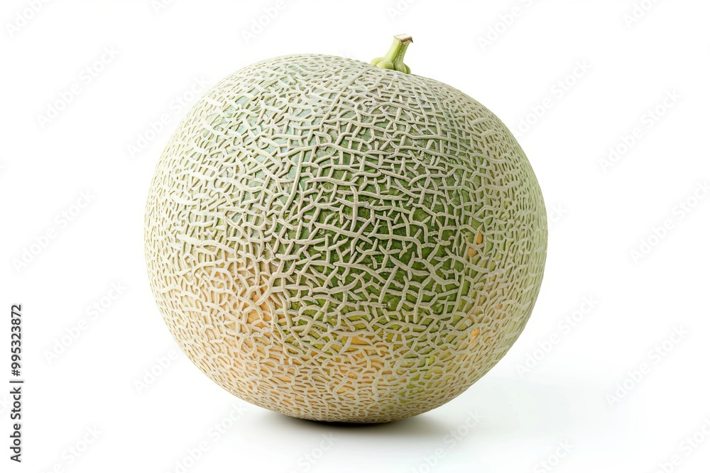 A fresh cantaloupe isolated on white A fresh cantaloupe isolated on white