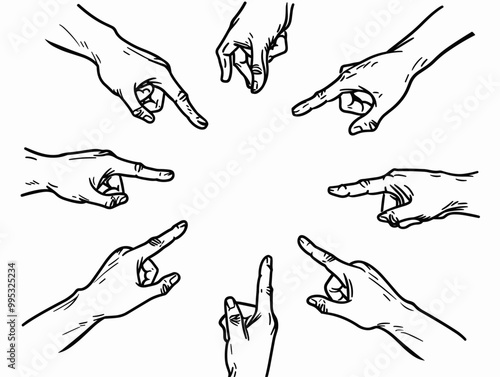 Unity in Responsibility: Interwoven Fingers Pointing the Circle of Blame and Accountability
