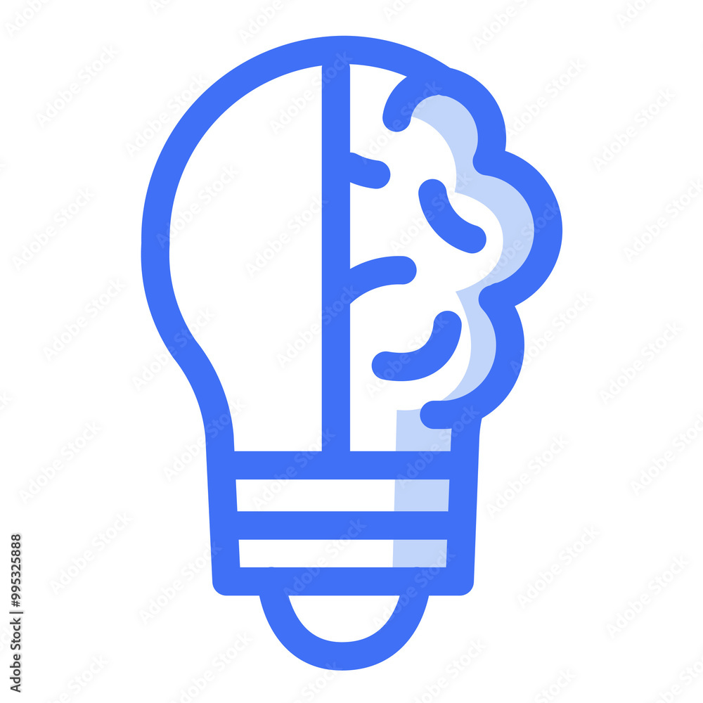 Idea & Lightbulb Icon Shady Style Idea & Lightbulb Icon Shady Style