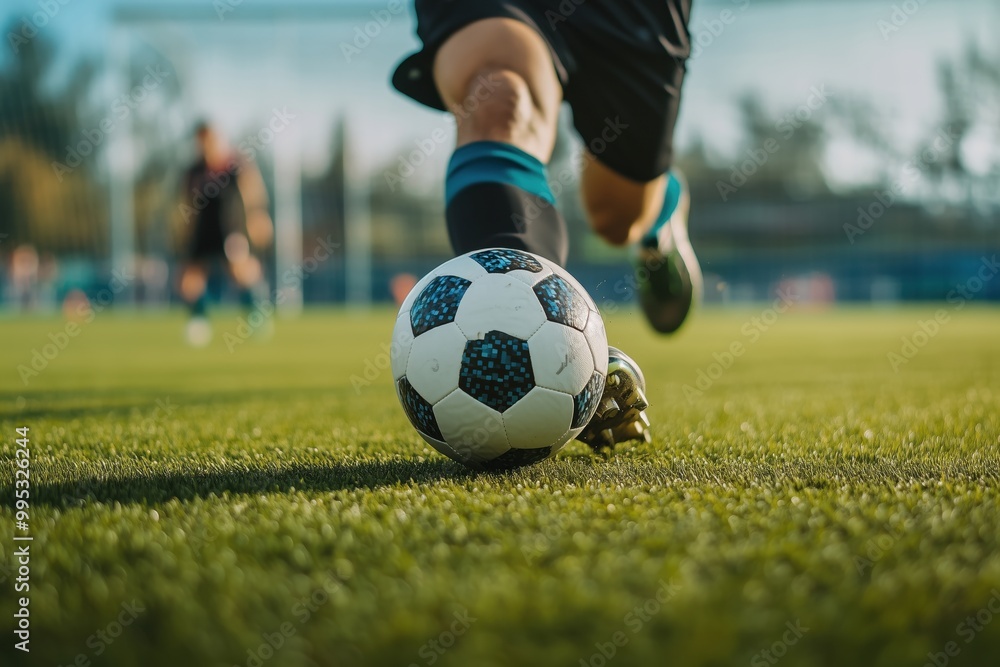 Fototapeta premium attacking football