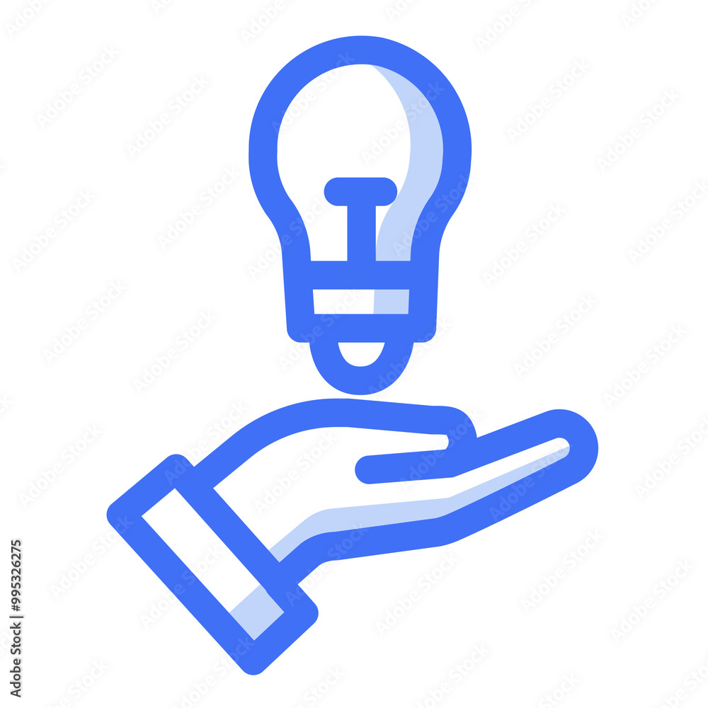 Idea & Lightbulb Icon Shady Style Idea & Lightbulb Icon Shady Style