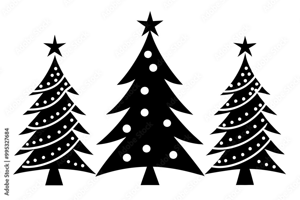 Obraz premium Christmas icons set. Vector illustrations.