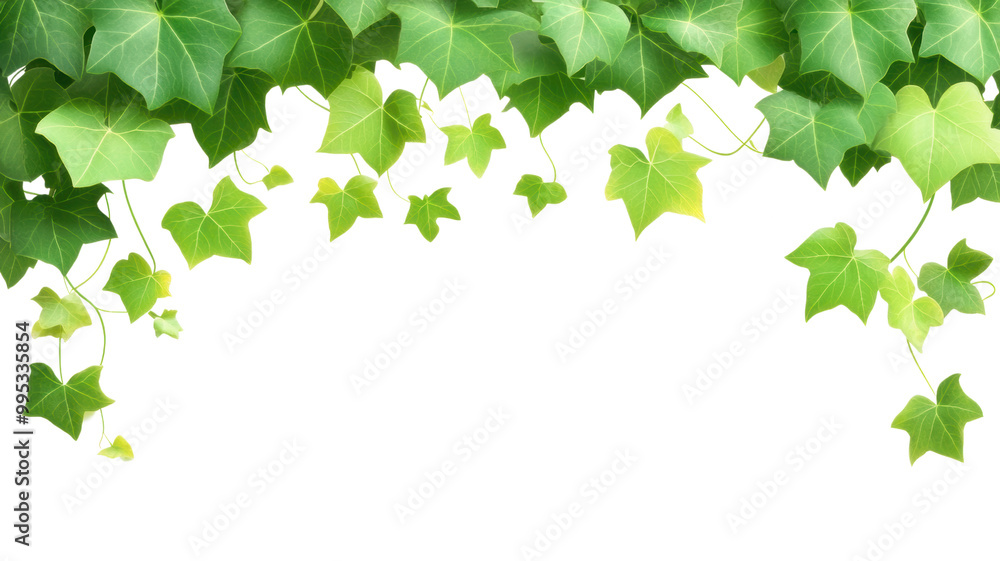Lush Green Ivy Leaves on a Transparent Background Lush Green Ivy Leaves on a Transparent Background