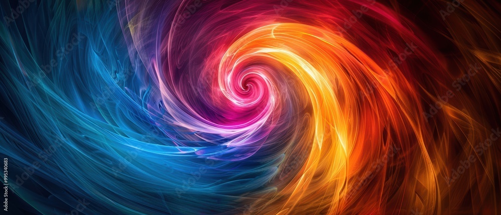 Colorful Abstract Swirl of Light and Energy Colorful Abstract Swirl of Light and Energy