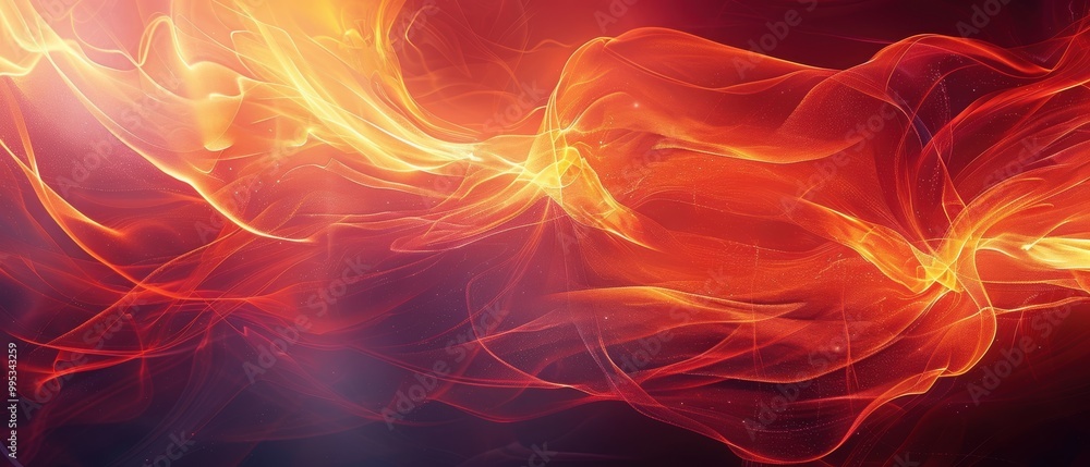 Abstract Flame Waves in Fiery Colors Abstract Flame Waves in Fiery Colors