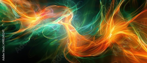 Vibrant Abstract Swirls of Colorful Light Effects