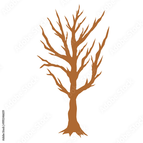 vector dry tree without leaves