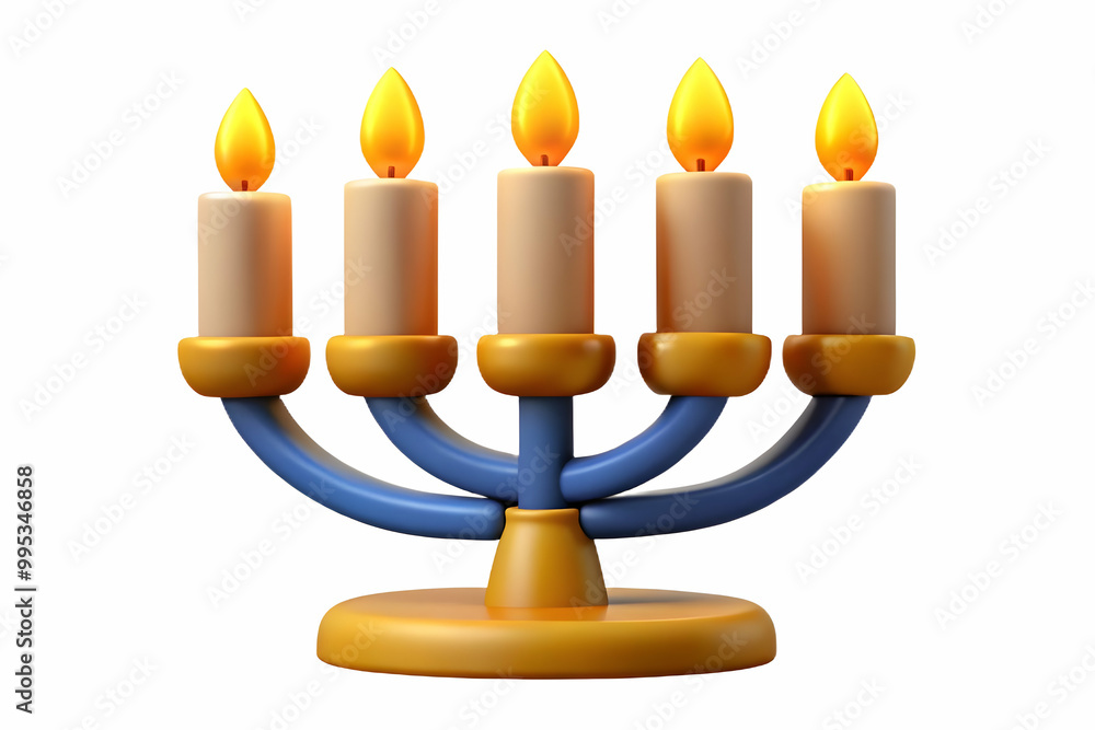 Flat Isolated Hanukkah Candles with Glowing Flames on White Background - Ideal for Infographics on Religious Traditions and Holiday Celebrations Flat Isolated Hanukkah Candles with Glowing Flames on White Background - Ideal for Infographics on Religious Traditions and Holiday Celebrations