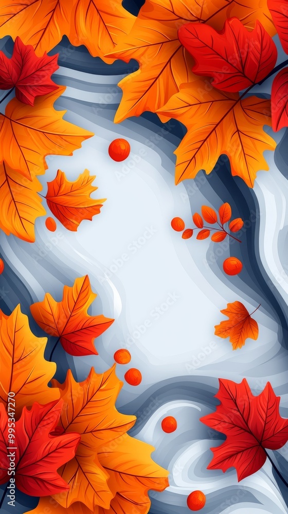 Vibrant autumn leaves sprawled across a textured surface, capturing the essence of fall in a beautiful display of color and nature Vibrant autumn leaves sprawled across a textured surface, capturing the essence of fall in a beautiful display of color and nature