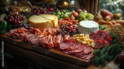 Exquisite Charcuterie Board Arrangement Ideal for Entertaining and Events