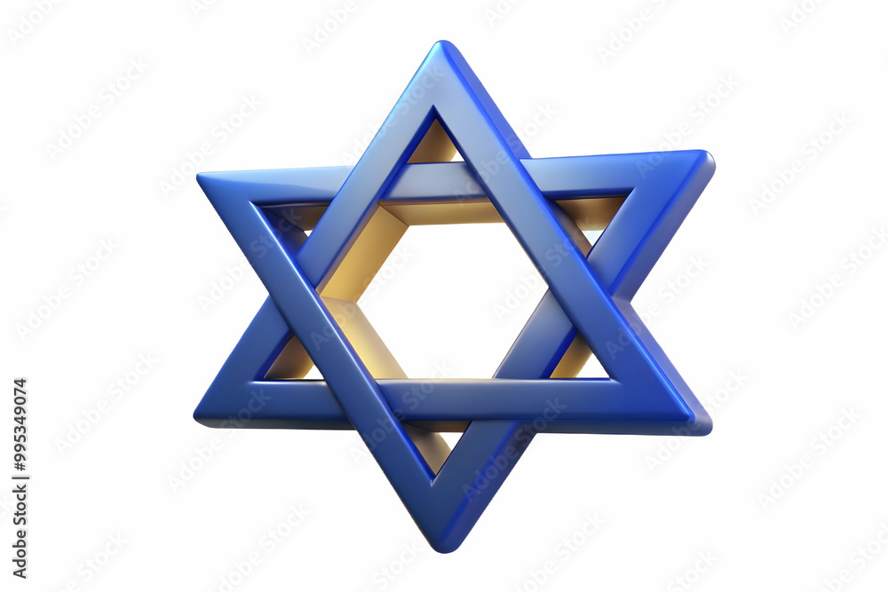 Flat Isolated Star of David Icon with Glowing Effect on White Background - Perfect for Hanukkah Infographics and Jewish Symbolism Content Flat Isolated Star of David Icon with Glowing Effect on White Background - Perfect for Hanukkah Infographics and Jewish Symbolism Content