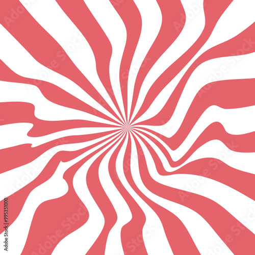 Red white swirl abstract vortex background. Psychedelic wallpaper.
