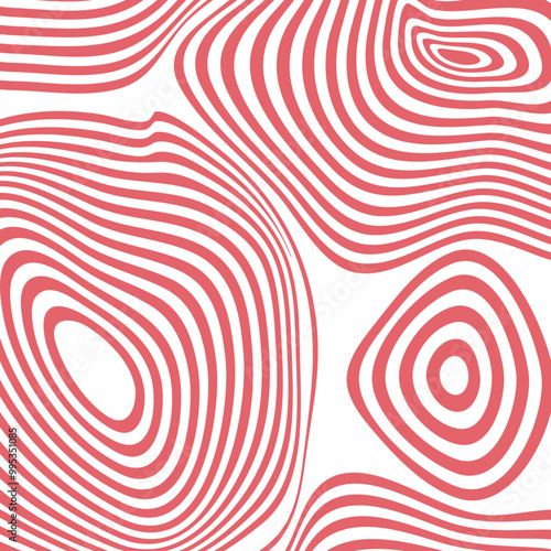 Red white swirl abstract vortex background. Psychedelic wallpaper.
