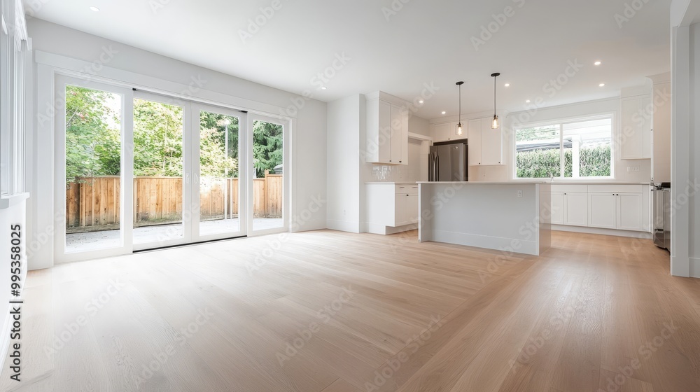 Modern Bright Kitchen and Living Room Interior Design Modern Bright Kitchen and Living Room Interior Design
