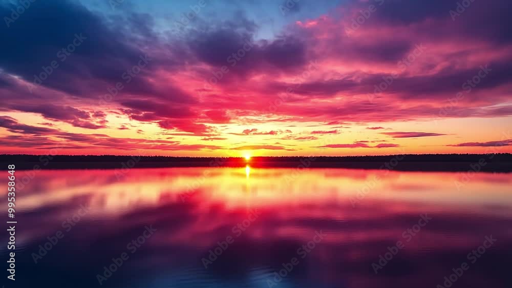 Sunset Over Water Reflection Sunset Over Water Reflection