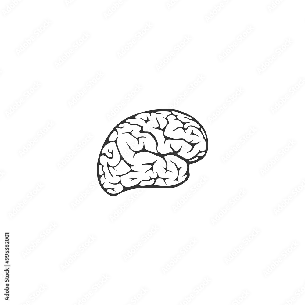 Brain icon isolated on transparent background Brain icon isolated on transparent background