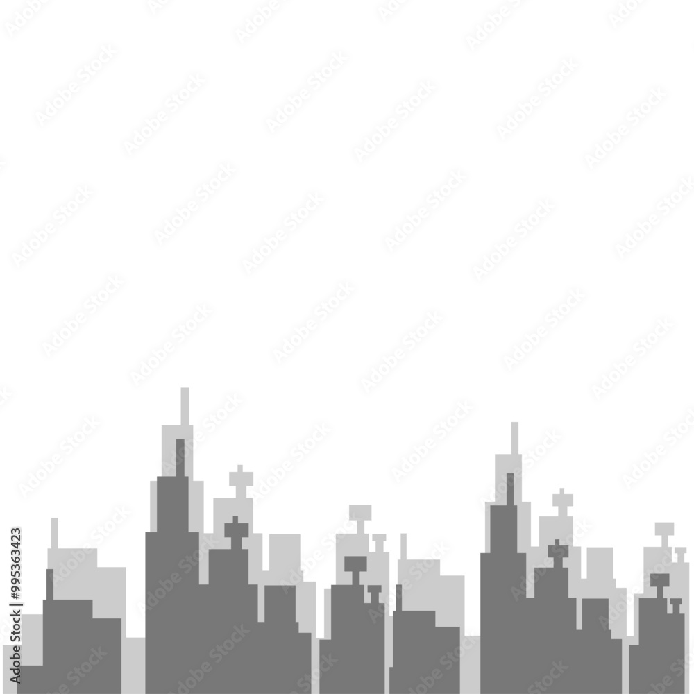 Obraz premium Vector Urban Skyline Buildings