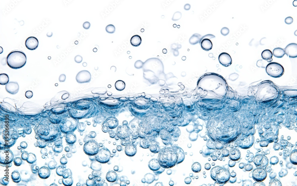Bubbles in water isolated on white background Bubbles in water isolated on white background