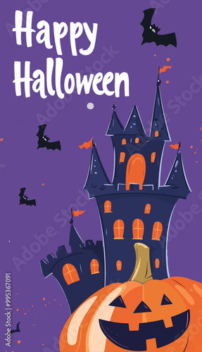 Halloween holiday background poster