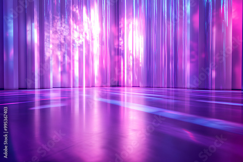 Foil holographic background graphics purple stage