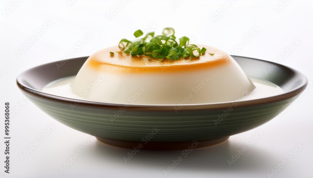 Japanese Food, Chawanmushi on white background isolated. Japanese Food, Chawanmushi on white background isolated.