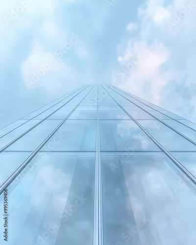 A tall building with a cloudy sky in the background