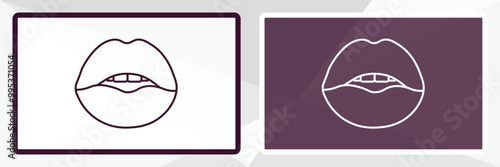 seductive outline icon. Linear vector from people concept. Thin line white and black seductive icon isolated on white and dark background