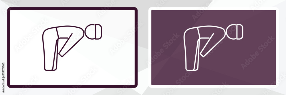 ruku outline icon. Linear vector from people concept. Thin line white and black ruku icon isolated on white and dark background ruku outline icon. Linear vector from people concept. Thin line white and black ruku icon isolated on white and dark background