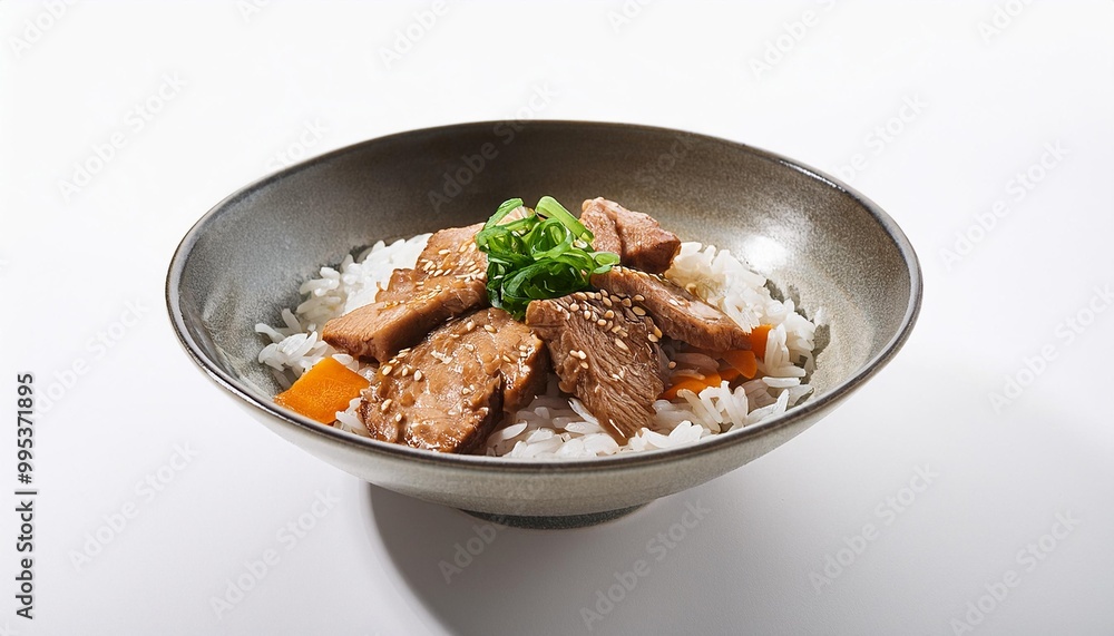 Japanese Food, Gyutan on white background isolated. Japanese Food, Gyutan on white background isolated.