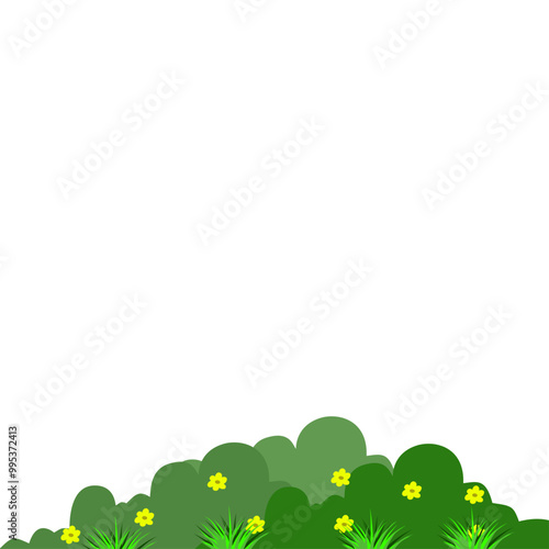 Vector Wild Bushes With Grass