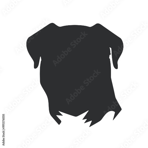 Cane Corso Sunglasses Silhouette Vector Illustration Transparent Background